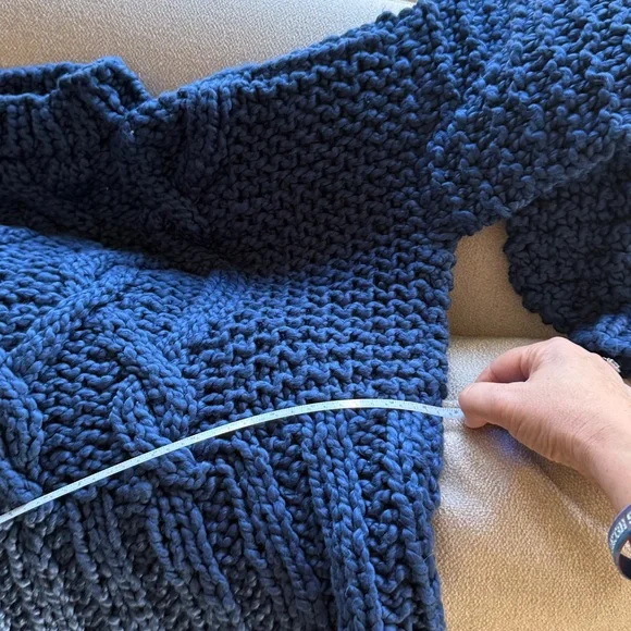 Loopy Case Blue Chunky Knit Sweater - Picture 9 of 12